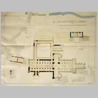 Malmesbury Abbey, Ground Plan, Brakspear, Harold, 1870-1934 (Wikipedia).png